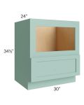 Midtown Sage Green Shaker 30" Base Microwave Cabinet