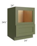 Midtown Hunter Green Shaker 24" Base Microwave Cabinet