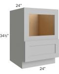 Midtown Painted Grey Shaker 24" Base Microwave Cabinet
