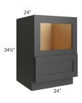 Midtown Black Shaker 24" Base Microwave Cabinet