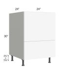 Milan White Matte 24" Base Microwave Cabinet