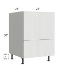 Milan Cream 24" Base Microwave Cabinet
