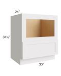 Midtown Cloud Shaker 30" Base Microwave Cabinet