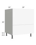 Milan White Matte 30" Base Microwave Cabinet