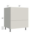 Milan Beige Matte 30" Base Microwave Cabinet