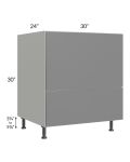Milan Grey Gloss 30" Base Microwave Cabinet