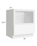 Venetian White Matte 30" Microwave Base Cabinet