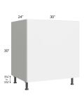 Milan White Gloss 30" Base Oven Cabinet