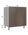 Milan Cafe 30" Base Oven Cabinet