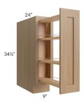 Asheville Rift Oak Shaker 9" Base Pullout Cabinet