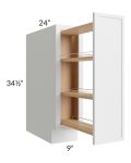 Township White 9" Base Pullout Cabinet