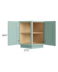 Midtown Mint Green Shaker Base Return Angle Cabinet