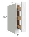 Brighton White Shaker 6" Spice Base Cabinet 