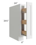 Charlotte White 6" Spice Base Cabinet