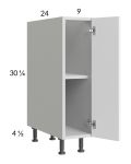 Euro Gloss White 9" Full Height Door Base Cabinet