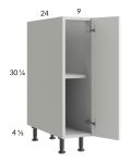 Harbor White 9" Full Height Door Base Cabinet