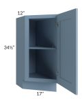 Sky Blue Shaker 12" Base Transitional Cabinet (Left)