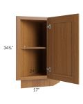 Artisan Walnut Shaker 12" Base Transitional Cabinet (Right)