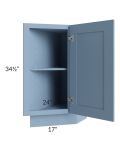 Sky Blue Shaker 12" Base Transitional Cabinet (Right)