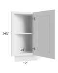 Dakota White 12" Base Transitional Cabinet (Right)