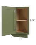 Midtown Hunter Green Shaker Base Transitional Cabinet (Left)