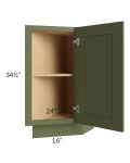 Midtown Hunter Green Shaker Base Transitional Cabinet (Right)