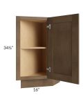 Midtown Mocha Shaker Base Transitional Cabinet (Right)