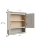 Stratton Light Grey Shaker 21x26 Bathroom Wall Cabinet