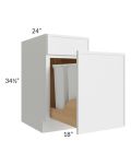 Township White 18" Trash Pullout Base Cabinet