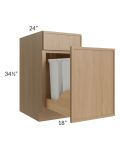Township Rift Oak 18" Trash Pullout Base Cabinet