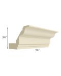 Casselton Ivory Classic Crown Molding (3-1/4" Height) 