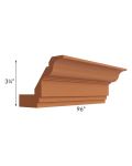 Lexington Cinnamon Glaze Classic Crown Molding (3-1/4" Height) 