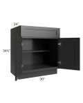 Kingston Steel Grey Shaker 30" Base Cabinet