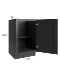 Kingston Steel Grey Shaker 21" Full Height Door Base Cabinet