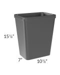 Kingston Steel Grey Shaker Trash Can (QTY 1)