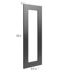 Kingston Steel Grey Shaker 12x36 Glass Door Only - Out of stock through April