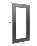 Kingston Steel Grey Shaker 15x30 Glass Door Only