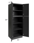 Kingston Steel Grey Shaker 30x84x27 Wall Pantry Cabinet