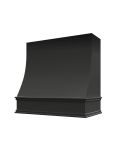Black Charlotte Sloped Smooth Hood with Classic Molding