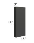Midtown Black Shaker 3x30 Wall Column