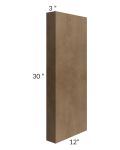 Midtown Mocha Shaker 3x30 Wall Column (12" depth)