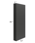 Midtown Black Shaker 3x30 Wall Column (12" depth)