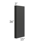 Midtown Black Shaker 3x36 Wall Column