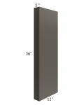Midtown Graphite Black Shaker 3x36 Wall Column (12" depth)