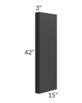 Midtown Black Shaker 3x42 Wall Column