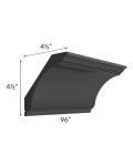 Midtown Black Shaker Large Cove Crown Molding