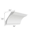 Salem White Large Cove Crown Molding
