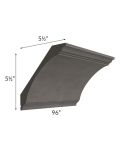 Midtown Dark Grey Shaker Extra Large Cove Crown Molding
