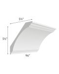 Midtown White Shaker Extra Large Cove Crown Molding
