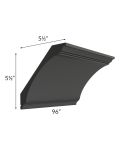 Midtown Black Shaker Extra Large Cove Crown Molding